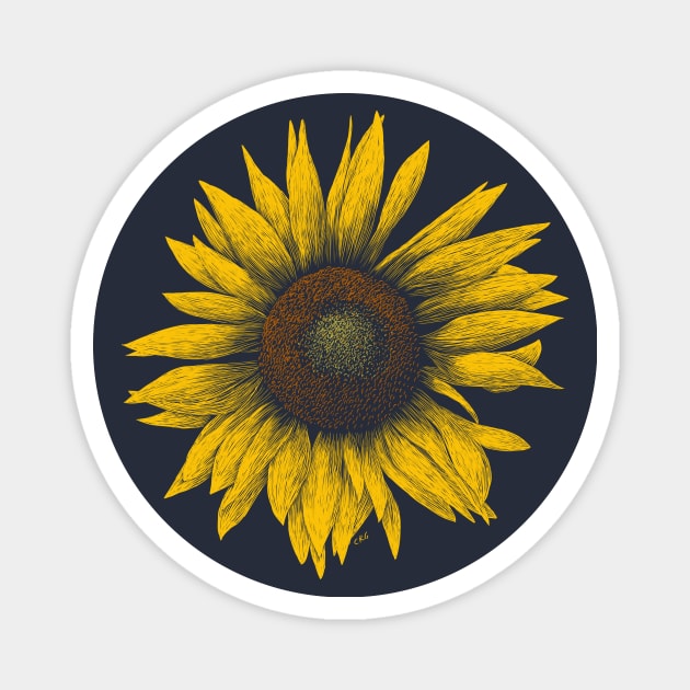 Sunflower Magnet by Walking in Nature